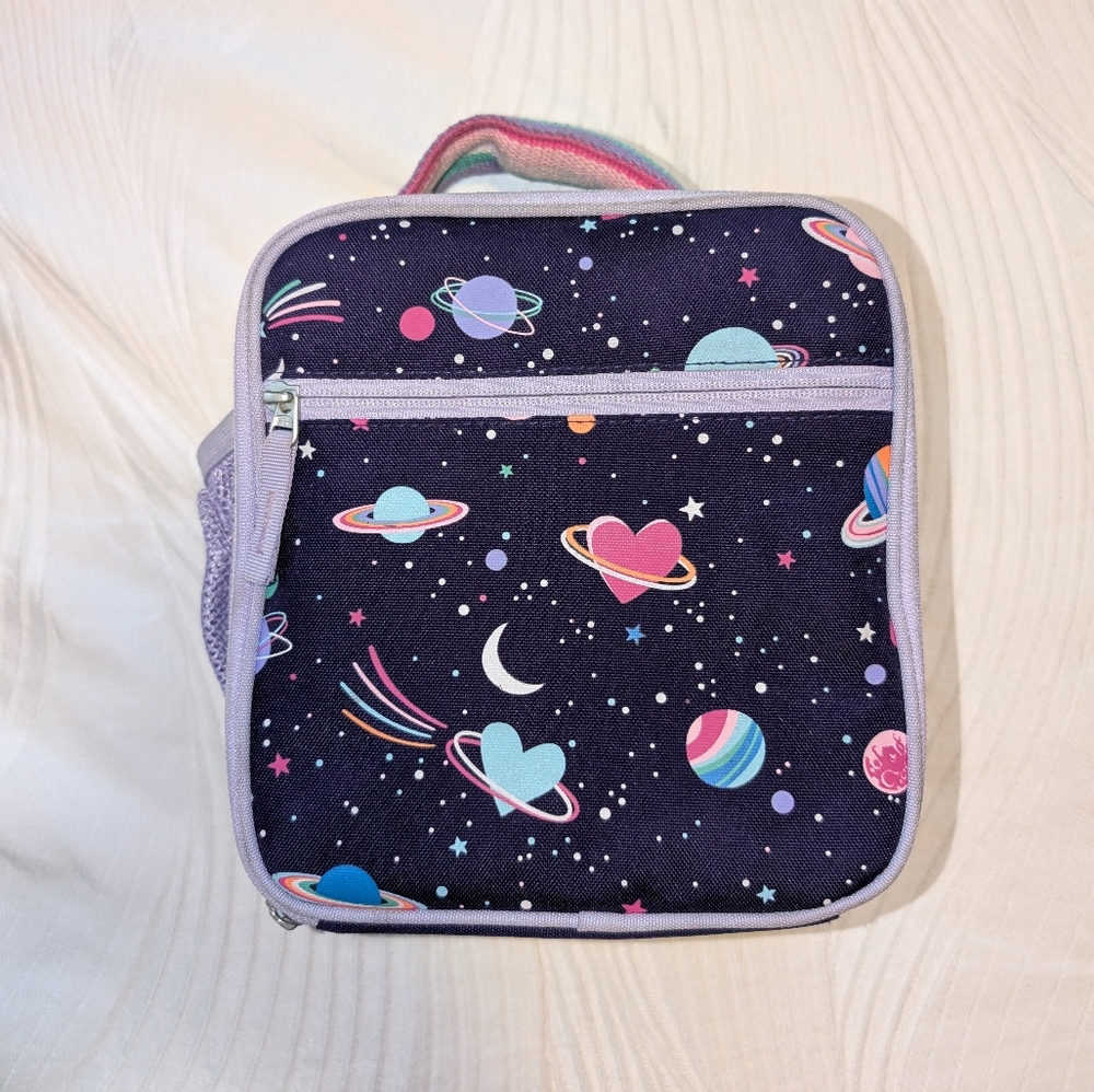 Pottery Barn Kids Makenzie Rainbow Heart Galaxy Lunch Box
